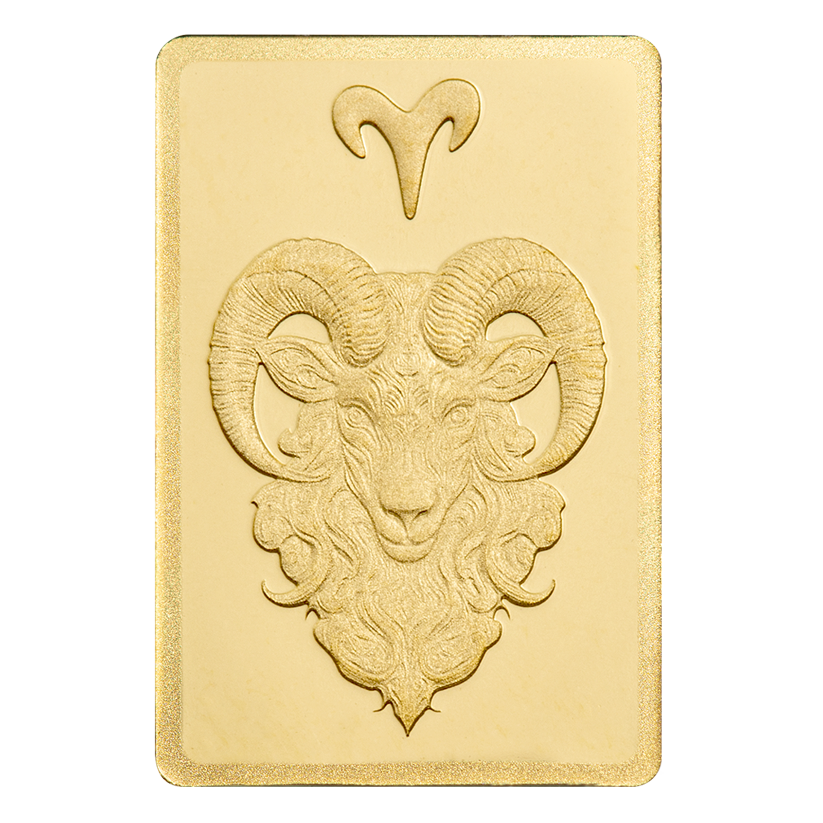 0.5 g Gold Zodiac Aries Bar, image 2