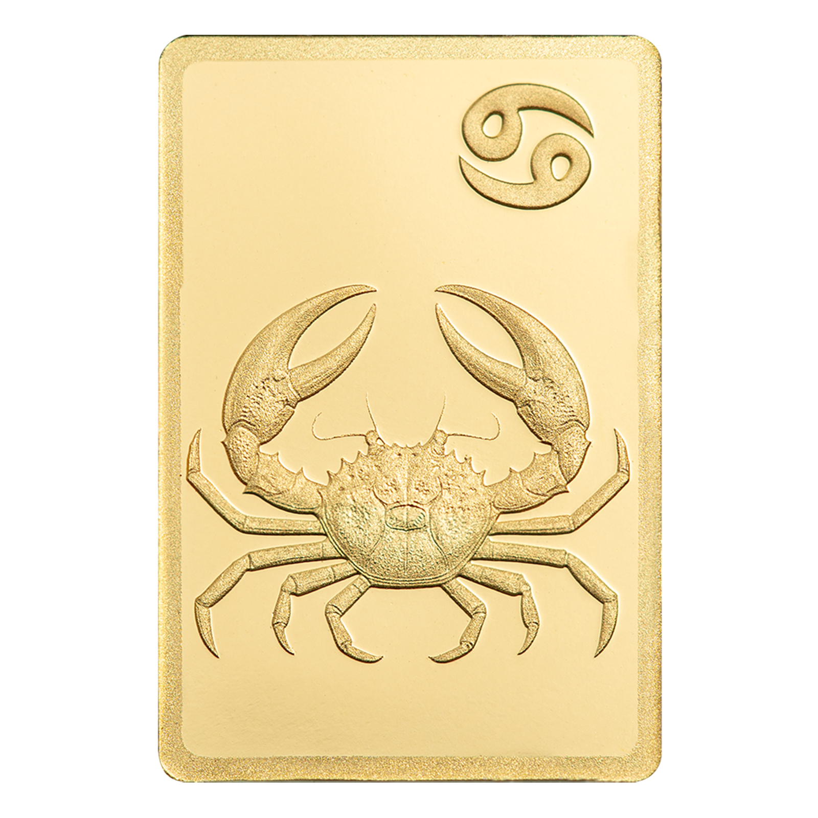 0.5 g Gold Zodiac Cancer Bar, image 2