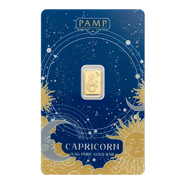 0.5 g Gold Zodiac Capricorn Bar, image 0