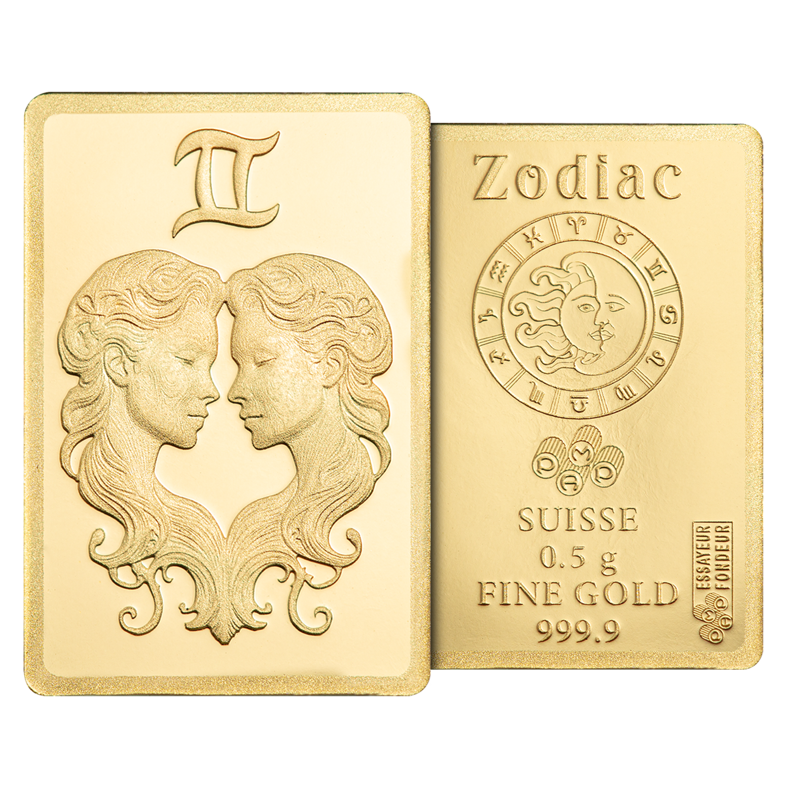 0.5 g Gold Zodiac Gemini Bar, image 5