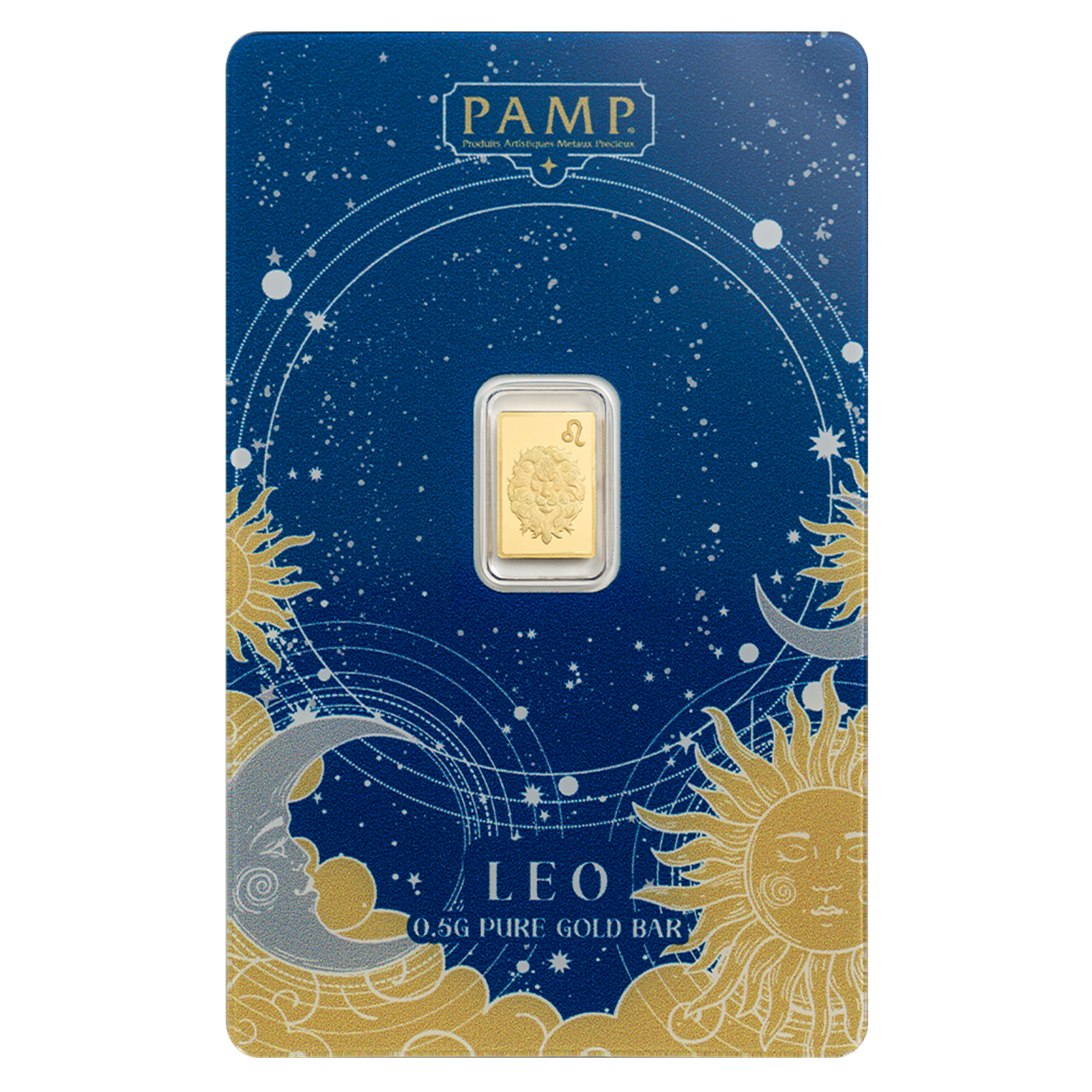 0.5 g Gold Zodiac  Leo Bar, image 0
