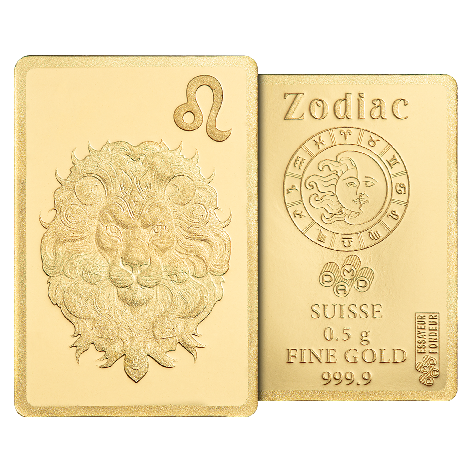0.5 g Gold Zodiac  Leo Bar, image 5