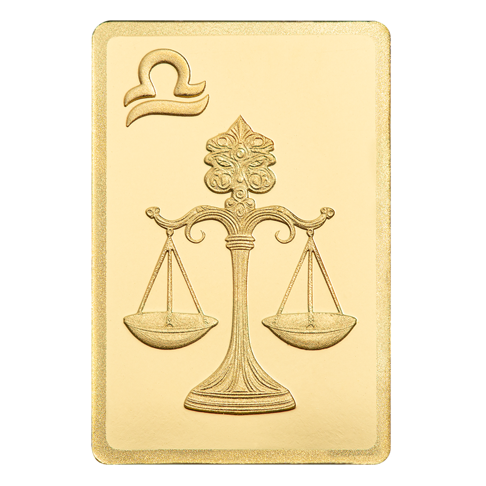 0.5 g Gold Zodiac Libra Bar, image 2