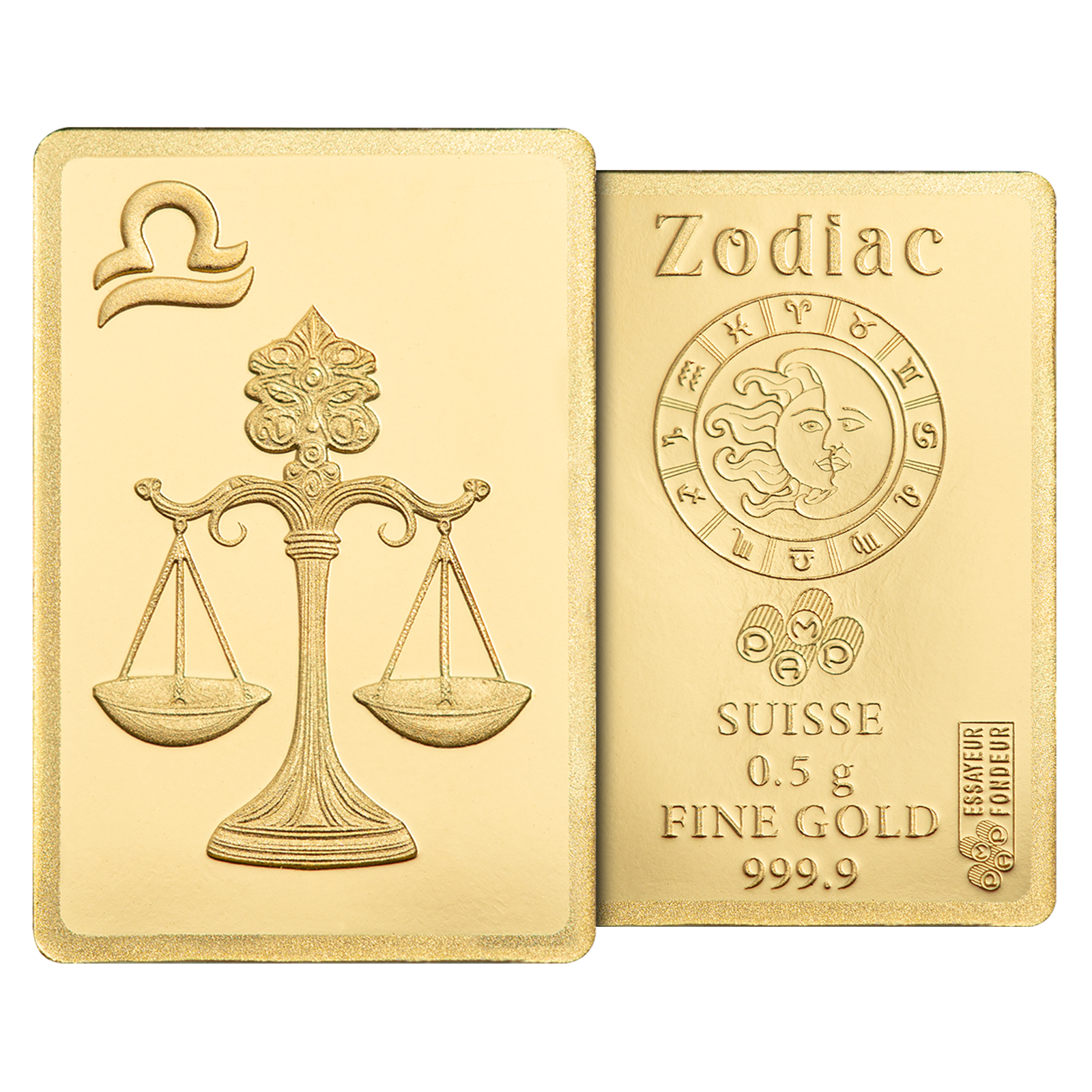 0.5 g Gold Zodiac Libra Bar, image 5
