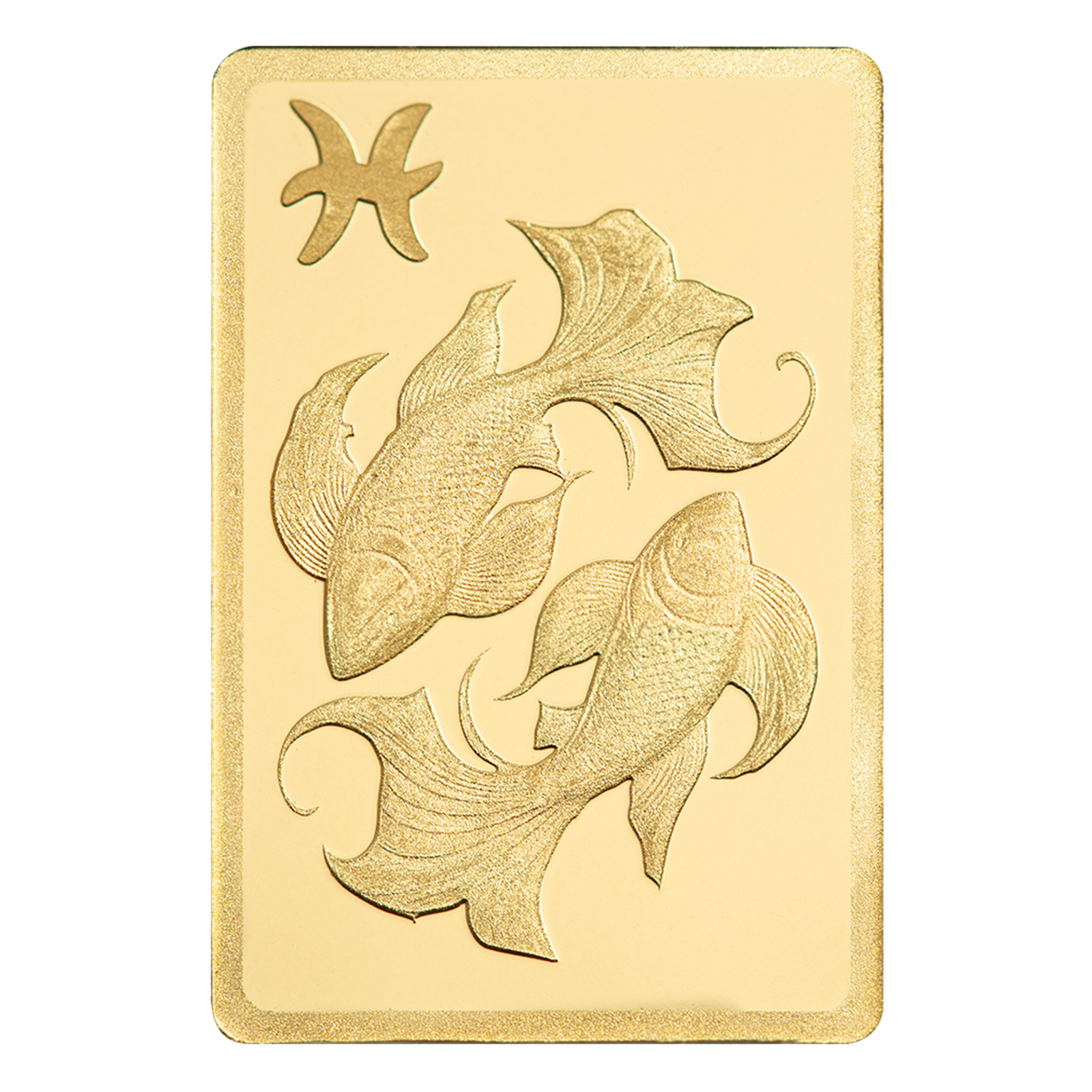0.5 g Gold Zodiac Pisces Bar, image 2
