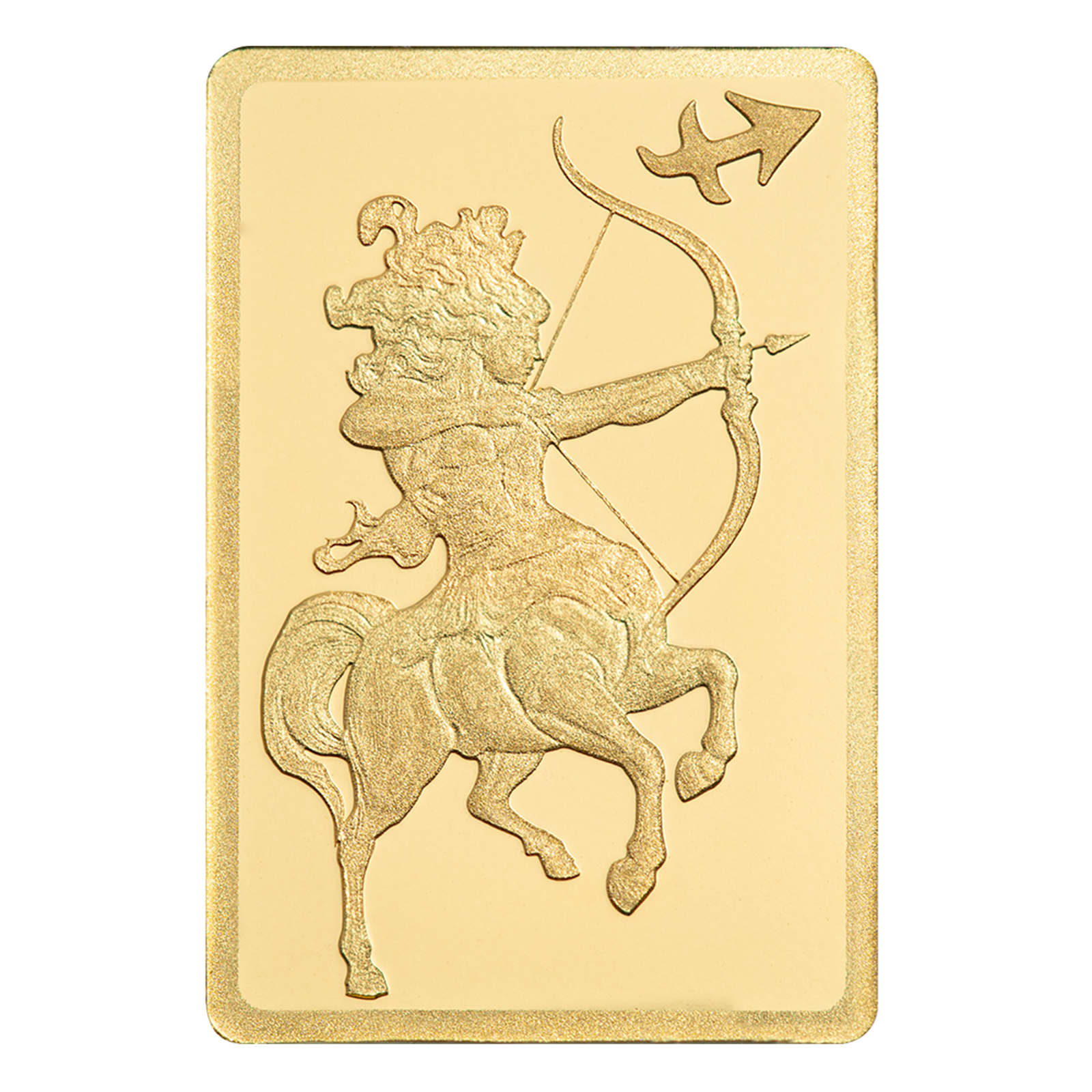 0.5 g Gold Zodiac Sagittarius Bar, image 2