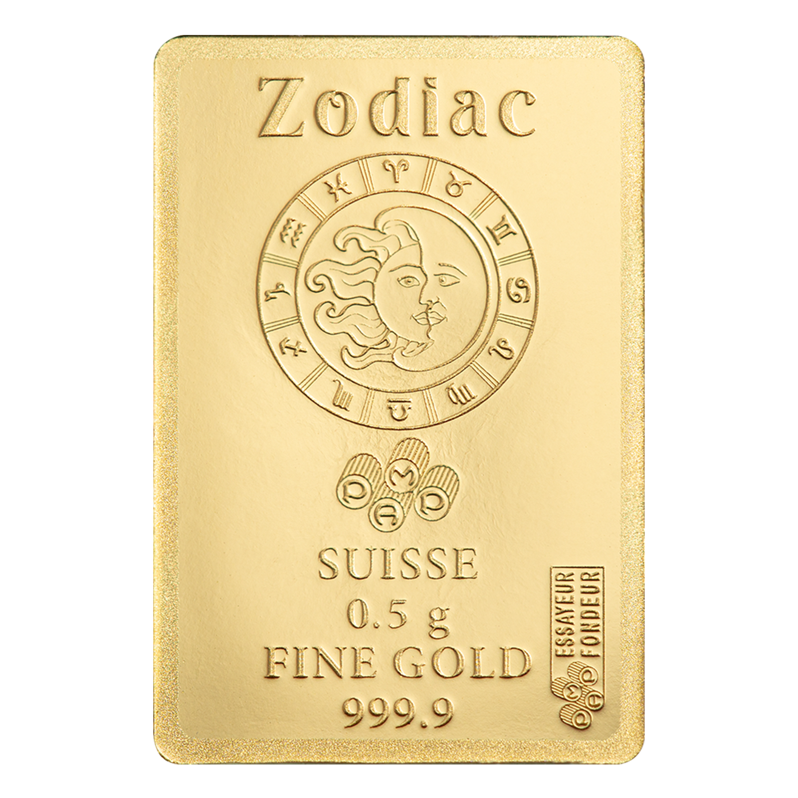 0.5 g Gold Zodiac Sagittarius Bar, image 3