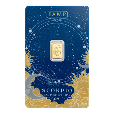 0.5 g Gold Zodiac Scorpio Bar