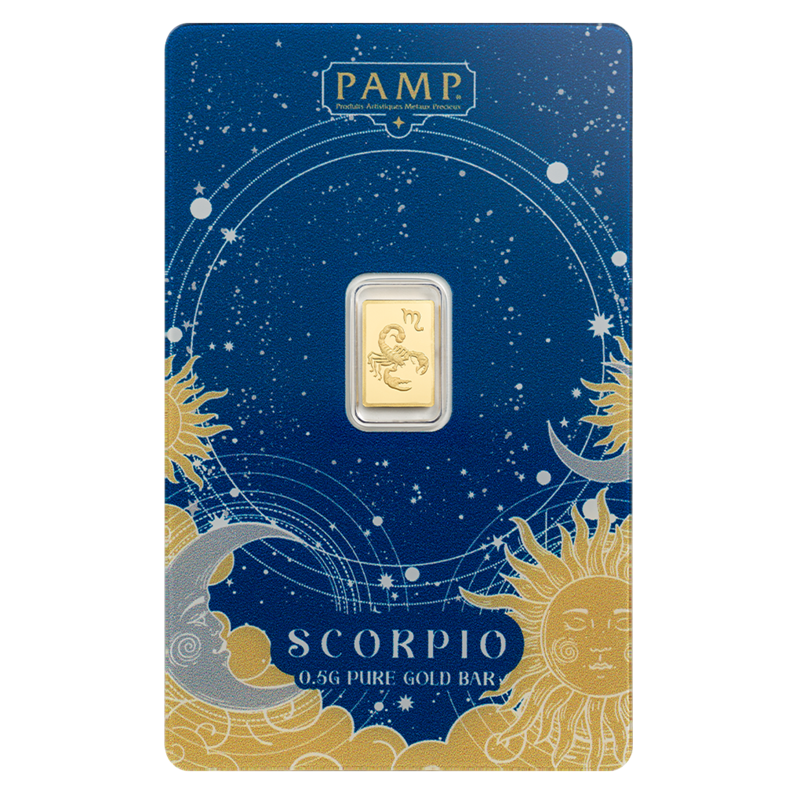 0.5 g Gold Zodiac Scorpio Bar, image 0