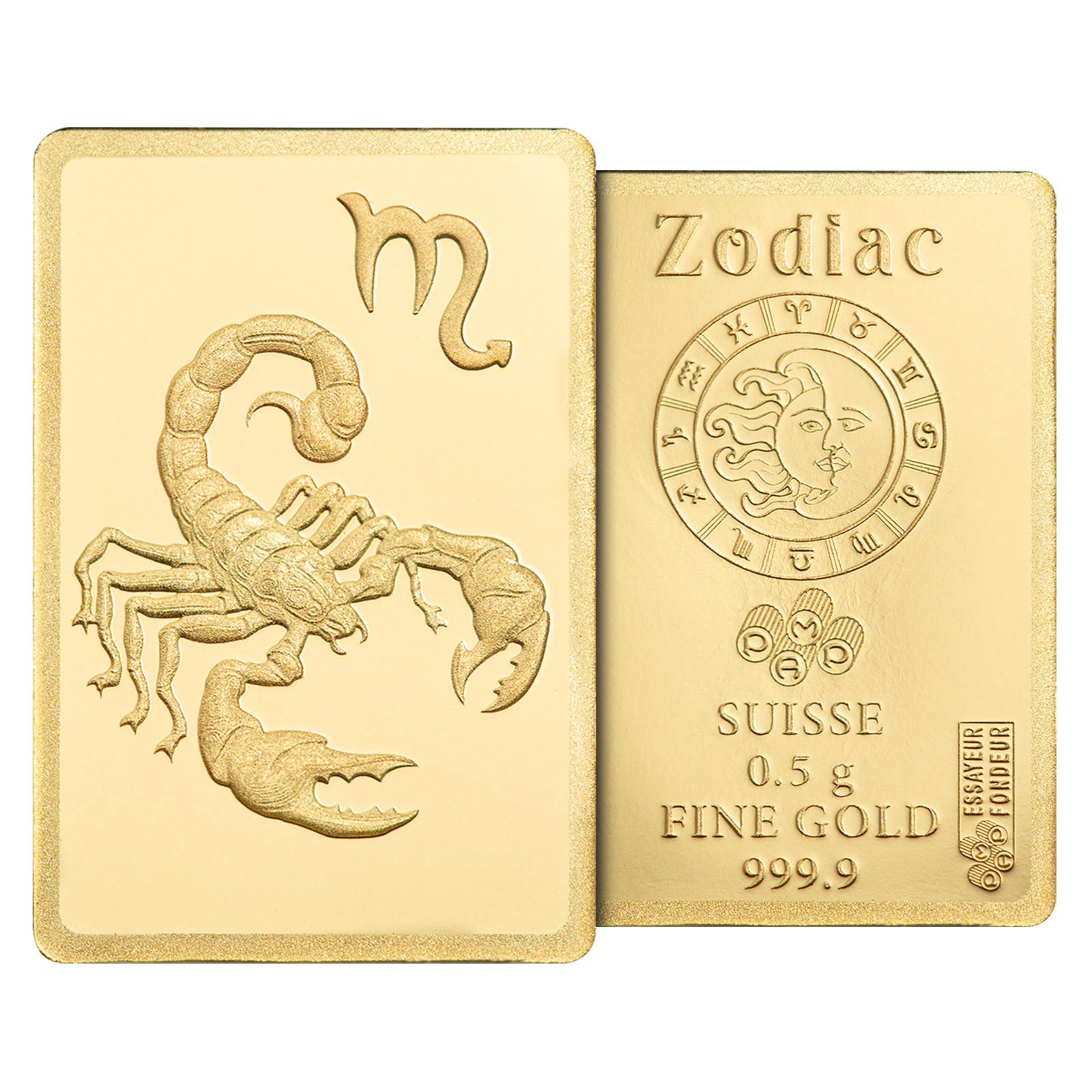 0.5 g Gold Zodiac Scorpio Bar, image 5