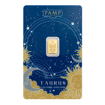 0.5 g Gold Zodiac Taurus Bar .9999, image 0