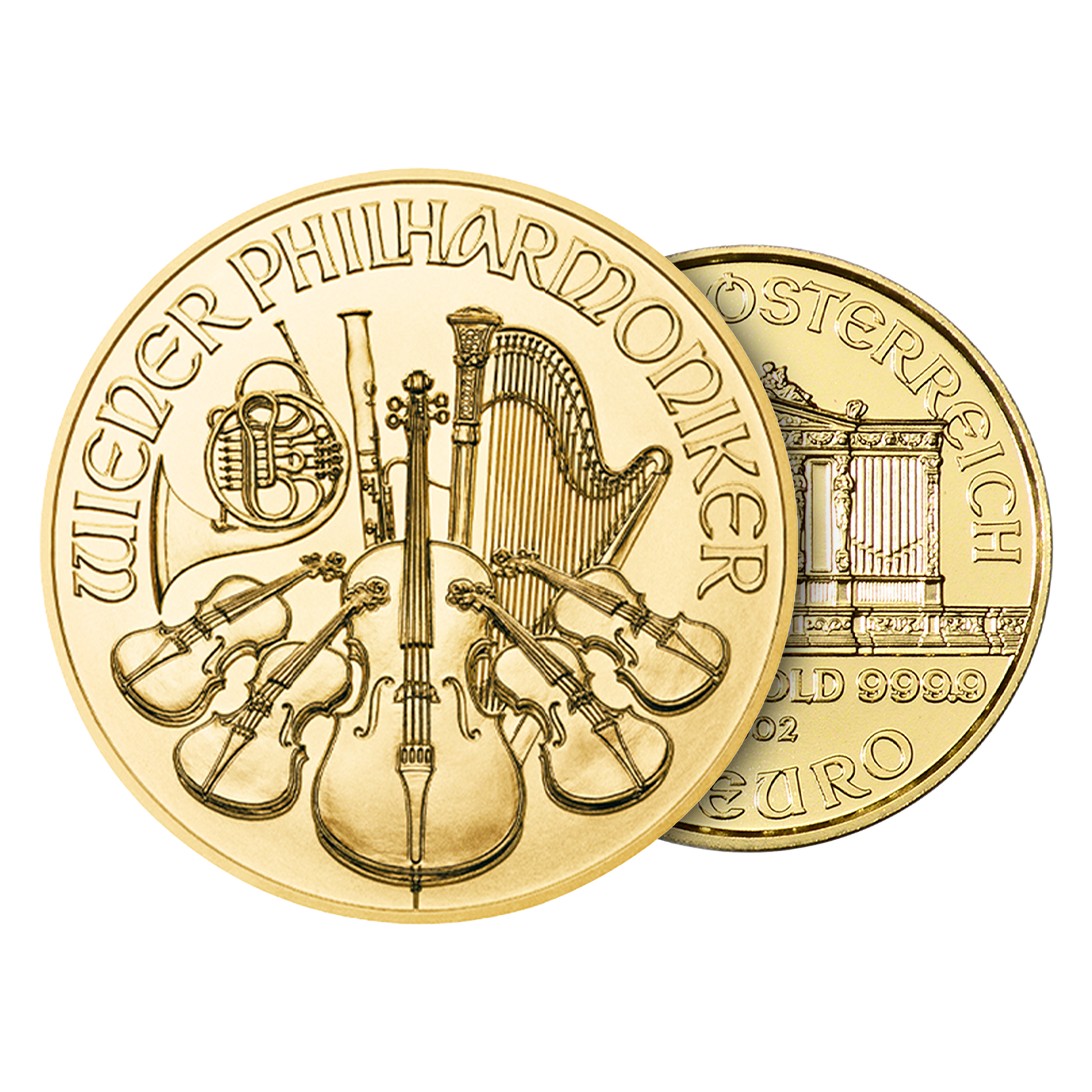 1/10 oz Gold Philharmonic Coins, image 2