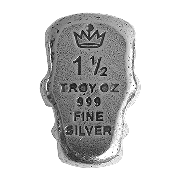 Buy 1.5 oz Silver 3D Frankenstein Head Bar, image 1