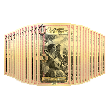 1 Florida Goldback Gold Notes Pack (50 pc) 24K