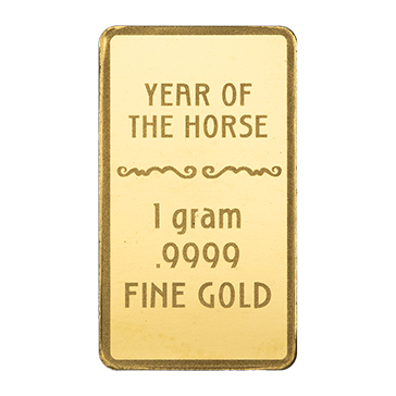 1 g Gold Year of the Horse Bar (2026), image 2