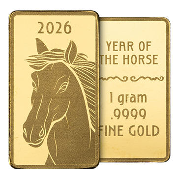 1 g Gold Year of the Horse Bar (2026), image 3