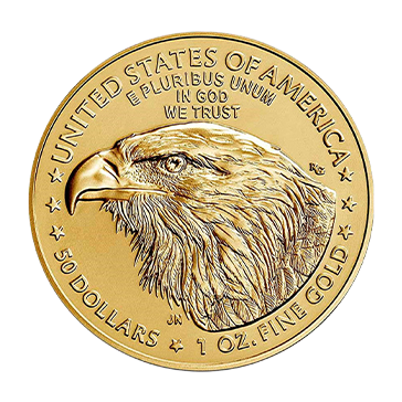 1 oz Gold American Eagle Coin (mid 2021 and newer)