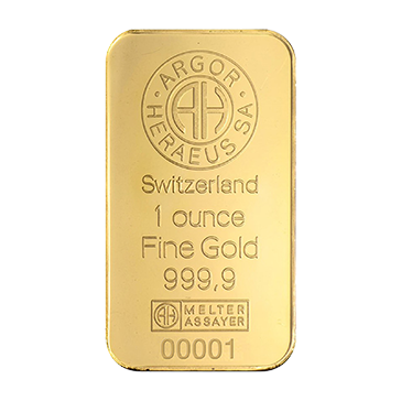 1 oz Gold Bar - Argor Heraeus (in assay card), image 0