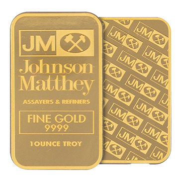 1 oz Gold Bar .9999 - Johnson Matthey (In Assay Card), image 0