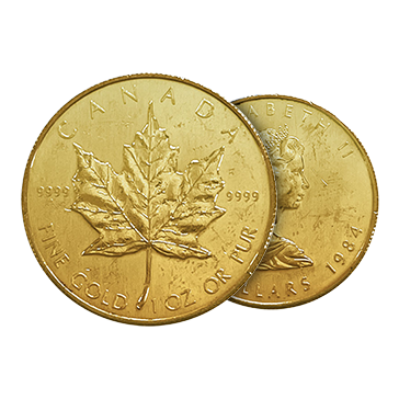 1 oz Gold Maple Leaf Coin (wear and tear), image 2