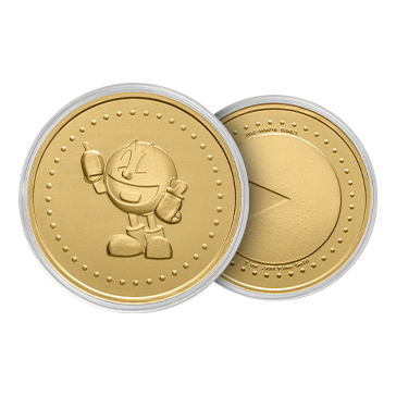 1 oz Gold PAC-MAN Game Token Round