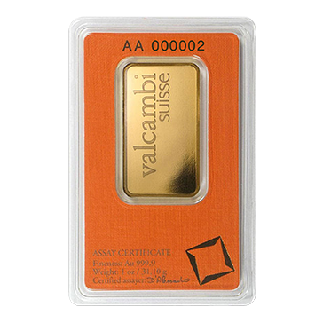 1 oz Gold Bar - Valcambi Suisse (in assay card), image 0