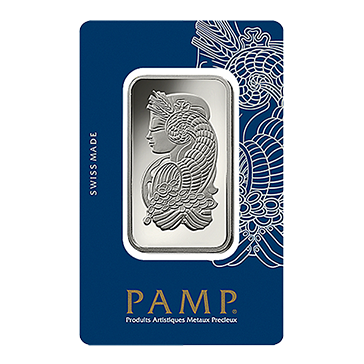 1 oz PAMP Suisse Lady Fortuna Rhodium Bar .999 (Veriscan)