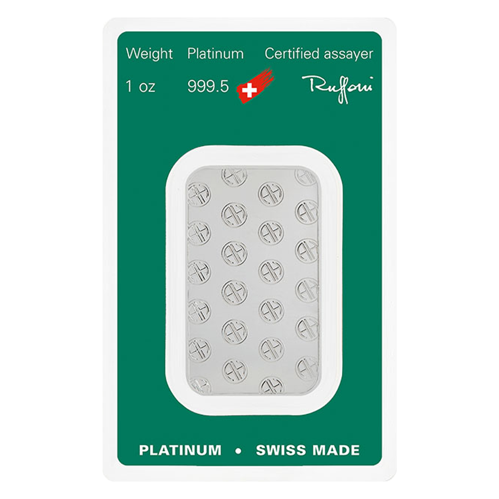 1 oz Platinum Argor Heraeus Bars, image 1