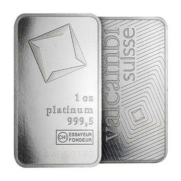 1 oz Platinum Valcambi Suisse Bars, image 5