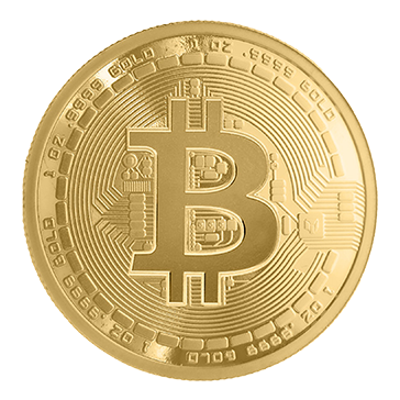 1 oz Pure Gold Bitcoin Round .9999