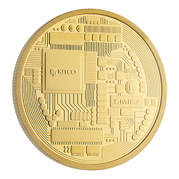 Buy 1 oz Pure Gold Bitcoin Round .9999, image 1