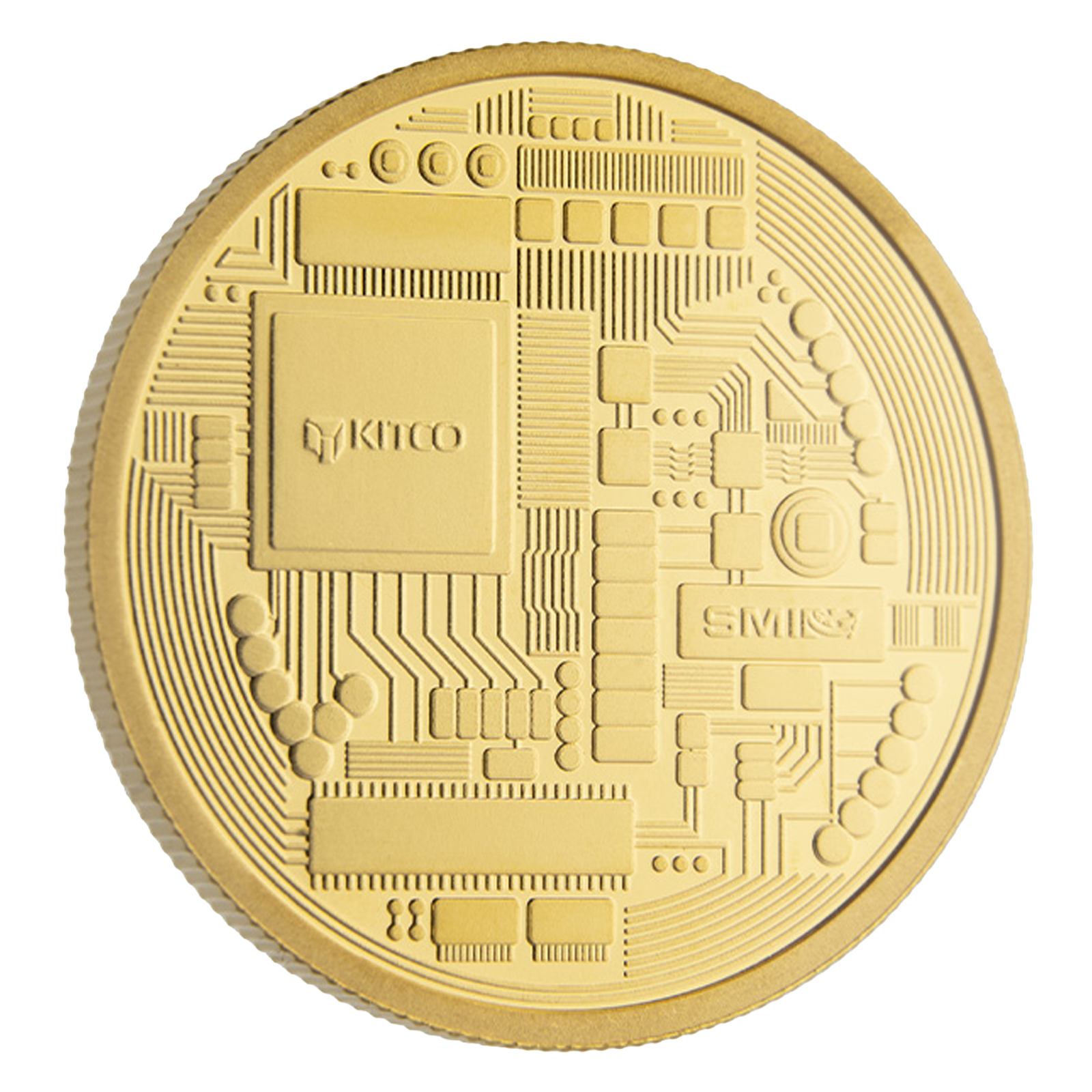 Buy 1 oz Pure Gold Bitcoin Round .9999, image 1