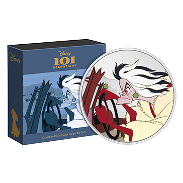 Buy 1 oz Silver 101 Dalmatians Cruella Coin (2022), image 2