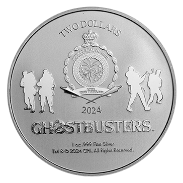 Buy 1 oz Silver 40th Anniversary Ghostbusters® Coin (2024), image 1
