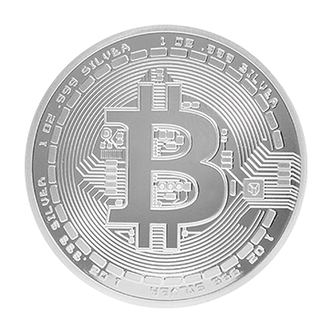1 oz Silver Bitcoin Round .999