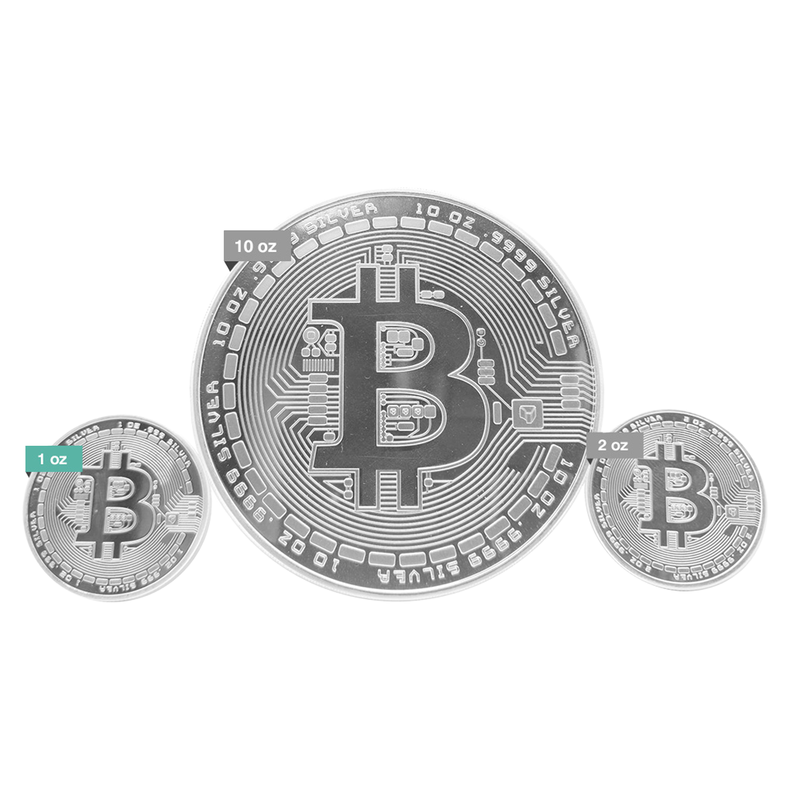 Buy 1 oz Silver Bitcoin Round .999, image 3