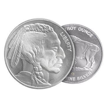 .9999 Fine Silver 1 oz Buffalo Rounds (Brilliant Uncirculated), image 2