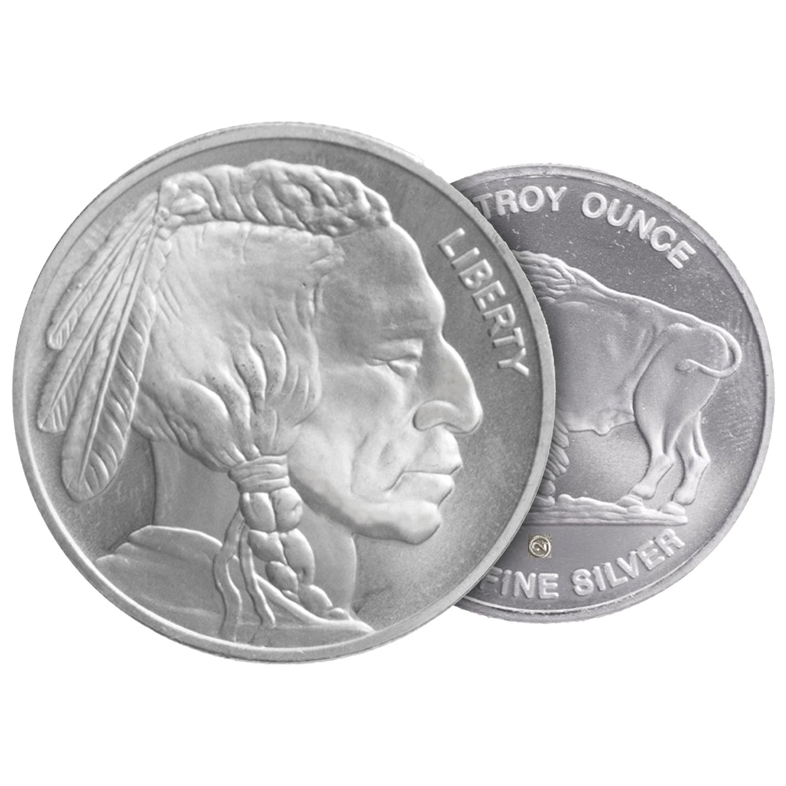 .9999 Fine Silver 1 oz Buffalo Rounds (Brilliant Uncirculated), image 2