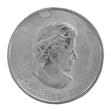 1 oz Canadian Silver Maple Leaf Coins (wear & tear), image 1