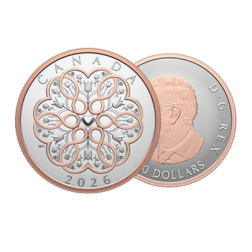 1 oz Silver Celebrate Love Rose Gold Plated Coin (2026), image 3