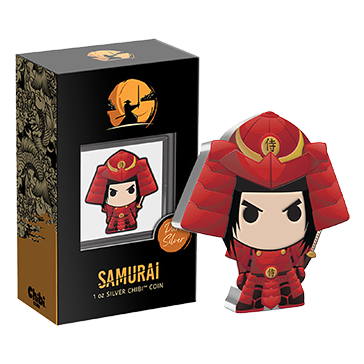 Buy 1 oz Silver Chibi® Warriors of History Samurai Coin (2022), image 2