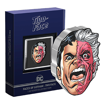 Buy 1 oz Silver Faces of Gotham™ TWO-FACE™ Coin (2022), image 2