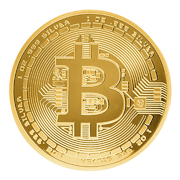 1 oz Silver Gold Plated Bitcoin Round .999
