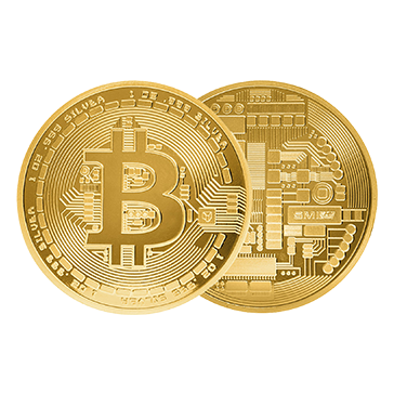1 oz Silver Gold Plated Bitcoin Round, image 2