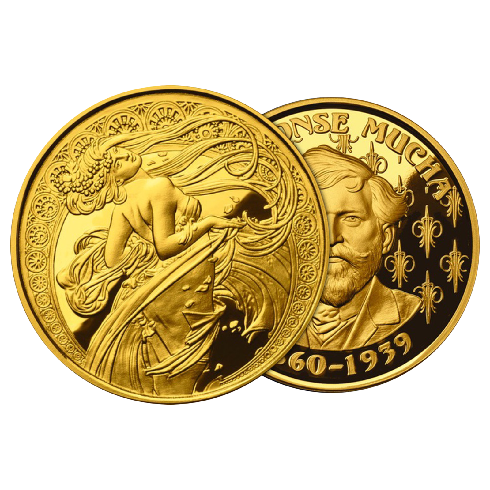 Buy 1 oz Silver Mucha Dance Gold Plated Proof Round [US Shipping the week of Nov 17th], image 2