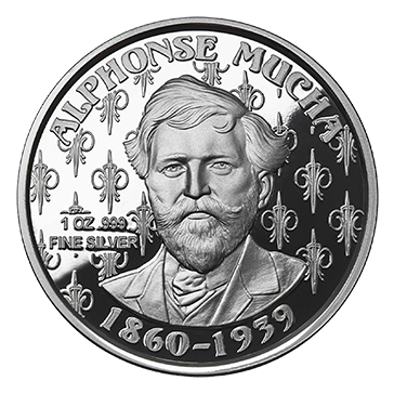 Buy 1 oz Silver Mucha Dance Proof Round, image 1