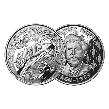 Buy 1 oz Silver Mucha Dance Proof Round, image 2