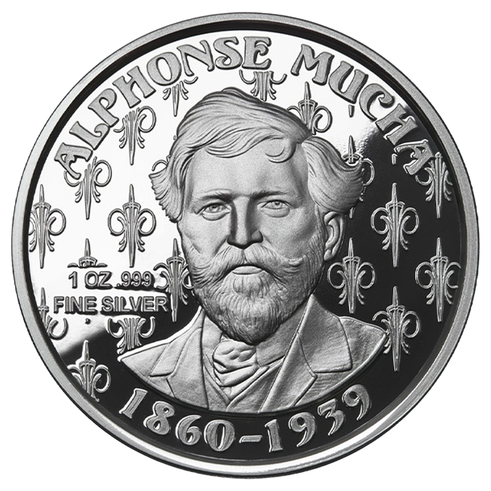 Buy 1 oz Silver Mucha Ivy Proof Round, image 1