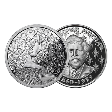 Buy 1 oz Silver Mucha Ivy Proof Round, image 2