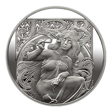 Buy 1 oz Silver Mucha JOB 1898 Proof Round, image 0